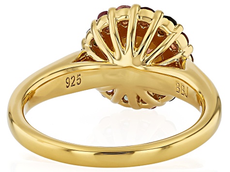 Azotic Ecstasy Topaz 18K Yellow Gold Over Sterling Silver Ring