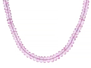 Pink Topaz 18K Yellow Gold Over Sterling Silver Beaded Necklace