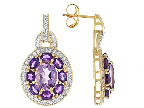 Canela Amethyst 18k Yellow Gold Over Sterling Silver Ring 10.90ctw