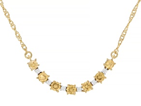 Imperial Zircon 18K Yellow Gold Over Sterling Silver Necklace 1.15ctw