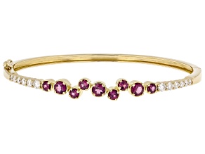 Rhodolite 18K Yellow Gold Over Sterling Silver Bracelet 2.25ctw