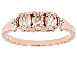 Pear Morganite Color Quartz Doublet Sterling Silver Ring 3.95ct