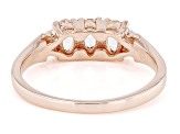 Peach Morganite With White Diamond 18k Rose Gold Over Sterling Silver Ring 0.52ctw