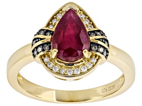 Red Mahaleo(R) Ruby 18K Yellow Gold Over Sterling Silver Ring 2.04ctw