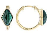 Malachite 18k Yellow Gold Over Sterling Silver Earrings 5.22ctw