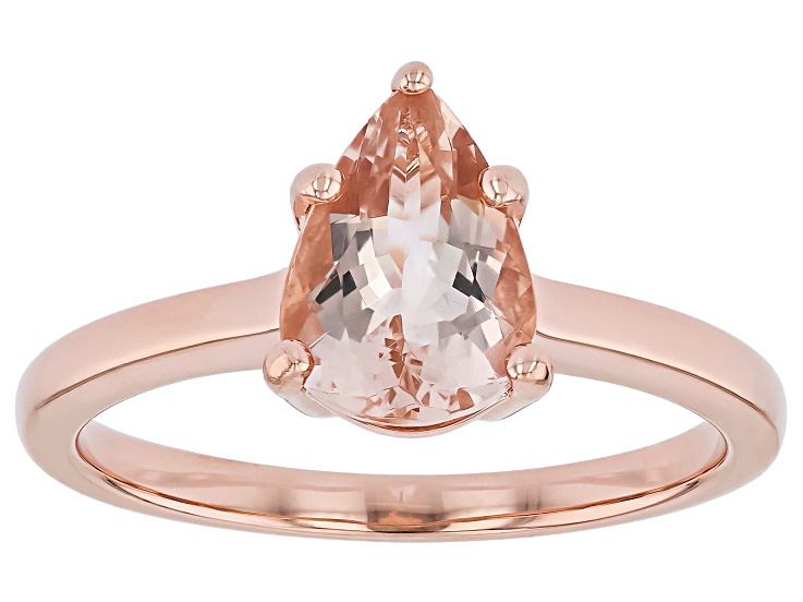 Pink Morganite 18K Rose Gold Over Sterling Silver Solitaire Ring 1.50ctw