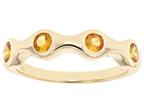 Yellow Sapphire 18K Yellow Gold Over Sterling Silver Ring 0.47ctw