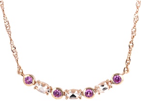 Peach Morganite 18K Rose Gold Over Sterling Silver Necklace 0.73ctw
