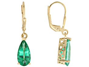 Emerald Glow Topaz 18K Yellow Gold Over Sterling Silver Earrings 5.40ctw