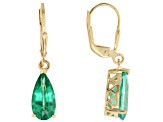 Emerald Glow Topaz 18K Yellow Gold Over Sterling Silver Earrings 5.40ctw