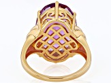 Canela Amethyst 18k Yellow Gold Over Sterling Silver Ring 10.90ctw