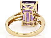 Canela Amethyst With White Zircon 18k Yellow Gold Over Sterling Silver Ring 6.61ctw