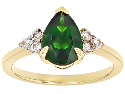 Chrome Diopside 18k Yellow Gold Over Sterling Silver Ring 1.77ctw