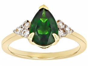Chrome Diopside 18k Yellow Gold Over Sterling Silver Ring 1.77ctw