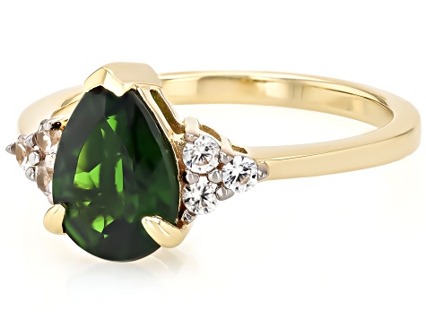 Chrome Diopside 18k Yellow Gold Over Sterling Silver Ring 1.77ctw