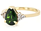 Chrome Diopside 18k Yellow Gold Over Sterling Silver Ring 1.77ctw