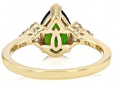 Chrome Diopside 18k Yellow Gold Over Sterling Silver Ring 1.77ctw