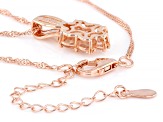 Peach Morganite Pendant With 18k Rose Gold Over Sterling Silver Pendant With Chain 0.89ctw