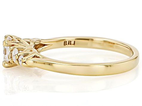 Strontium Titanate With Moissanite 18k Yellow Gold Over