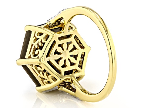 希少 ozwrt gold silver set White Cubic Zirconia 18k Yellow Gold Over Sterling Silver