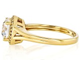 Old European Cut Strontium Titanate 18k Yellow Gold Over Sterling Silver Ring 2.75ctw