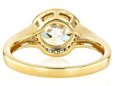 Old European Cut Strontium Titanate 18k Yellow Gold Over Sterling Silver Ring 2.75ctw