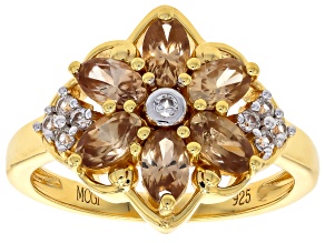 Imperial Zircon 18k Yellow Gold Over Sterling Silver Ring 1.87ctw