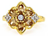 Imperial Zircon 18k Yellow Gold Over Sterling Silver Ring 1.87ctw