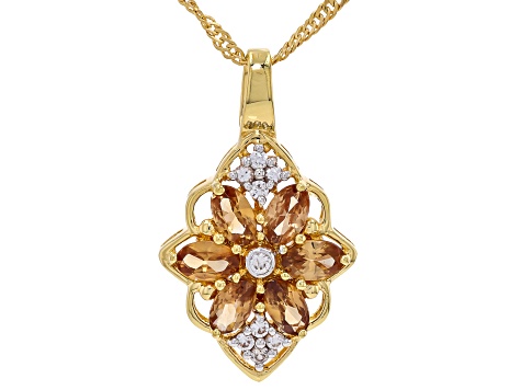 Imperial Zircon 18k Yellow Gold Over Sterling Silver Ring 1.87ctw