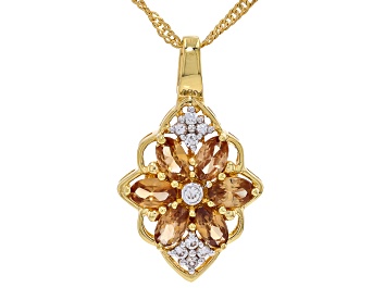 Picture of Imperial Zircon 18k Yellow Gold Over Sterling Silver Ring 1.87ctw