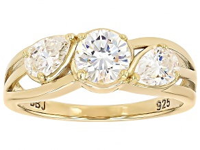 Strontium Titanate 18k Yellow Gold Over Sterling Silver Ring 2.24ctw