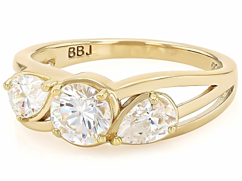 Strontium Titanate 18k Yellow Gold Over Sterling Silver Ring 2.24ctw ...