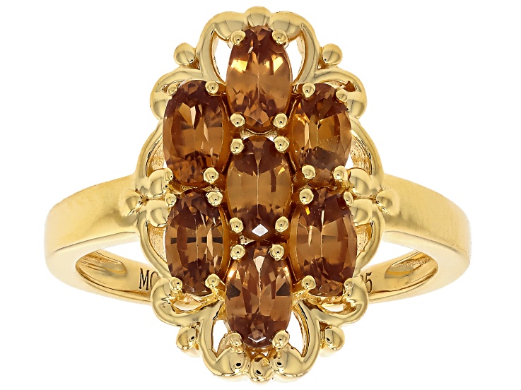 Imperial Zircon 18k Yellow Gold Over Sterling Silver Ring 1.96ctw