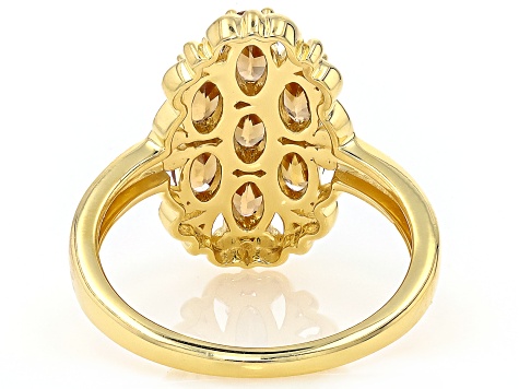 Imperial Zircon 18k Yellow Gold Over Sterling Silver Ring 1.96ctw