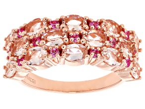Peach Morganite 18k Rose Gold Over Sterling Silver Ring 2.12ctw