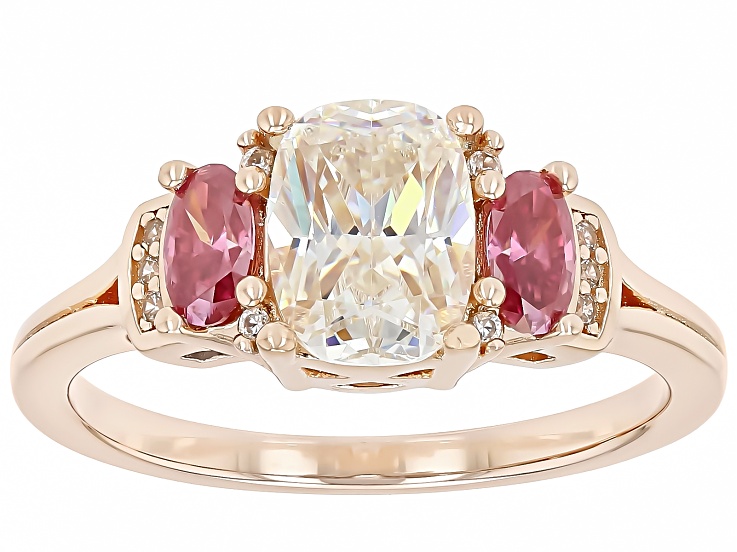 Strontium Titanate 18k Rose Gold Over Silver Ring 2.51ctw - WPD418