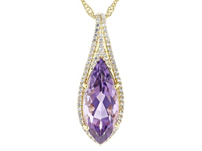 Canela Amethyst 18k Yellow Gold Over Sterling Silver Necklace 4.62ctw