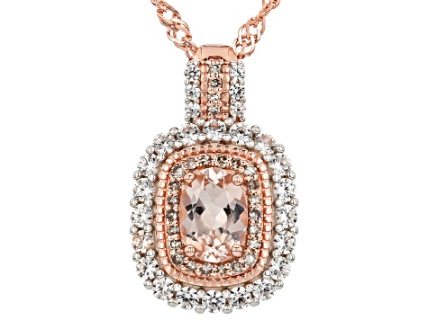 115th Anniversary Peach Morganite 18k Rose Gold Over Sterling