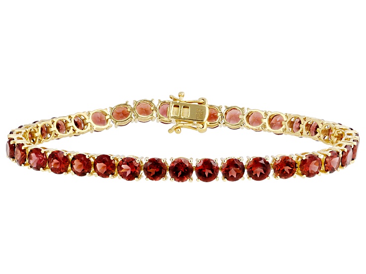 Garnet 18k Yellow Gold Over Sterling Silver Bracelet 26.10ctw