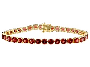 Garnet 18k Yellow Gold Over Sterling Silver Bracelet 26.10ctw