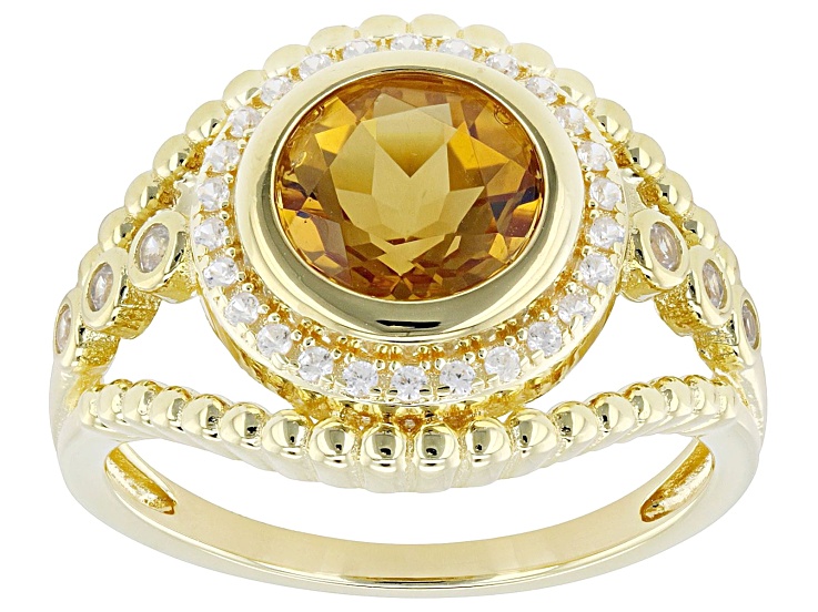 Golden Citrine 18k Yellow Gold Over Sterling Silver Ring 2.25ctw