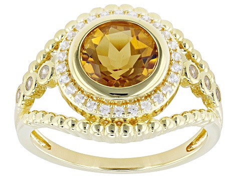 Golden Citrine 18k Yellow Gold Over Sterling Silver Ring 2.25ctw