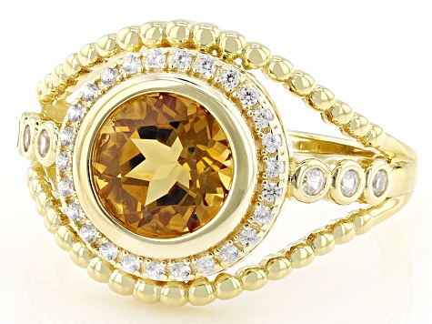 Golden Citrine 18k Yellow Gold Over Sterling Silver Ring 2.25ctw