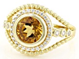 Golden Citrine 18k Yellow Gold Over Sterling Silver Ring 2.25ctw