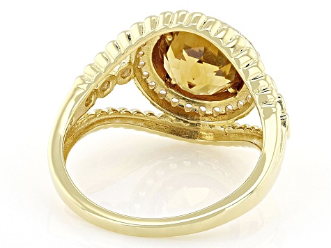 Golden Citrine 18k Yellow Gold Over Sterling Silver Ring 2.25ctw