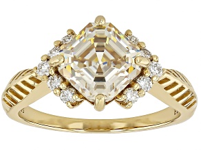 Strontium Titanate 18k Yellow Gold Over Sterling Silver Ring 3.55ctw