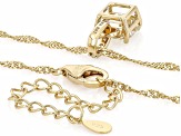 Strontium Titanate with Prazana® Lab Grown Diamonds 18k Gold Over Silver Pendant Chain 3.40ctw