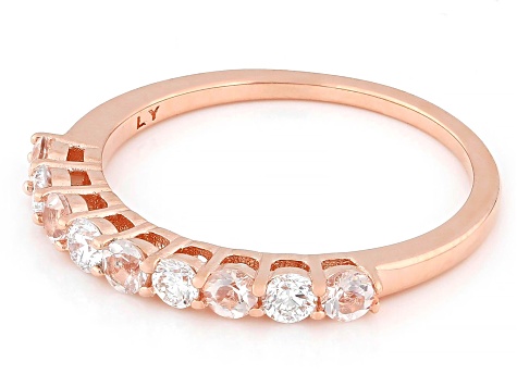 Morganite With Prazana® Lab Grown White Diamonds 18k Rose Gold