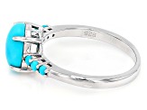 Sleeping Beauty Turquoise Rhodium Over Sterling Silver Ring - WPD557B | JTV