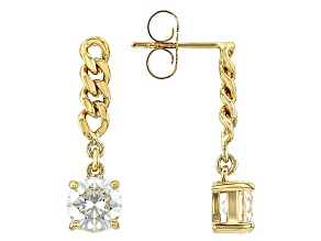 Strontium Titanate 18k Yellow Gold over Sterling Silver Earrings 2.79ctw
